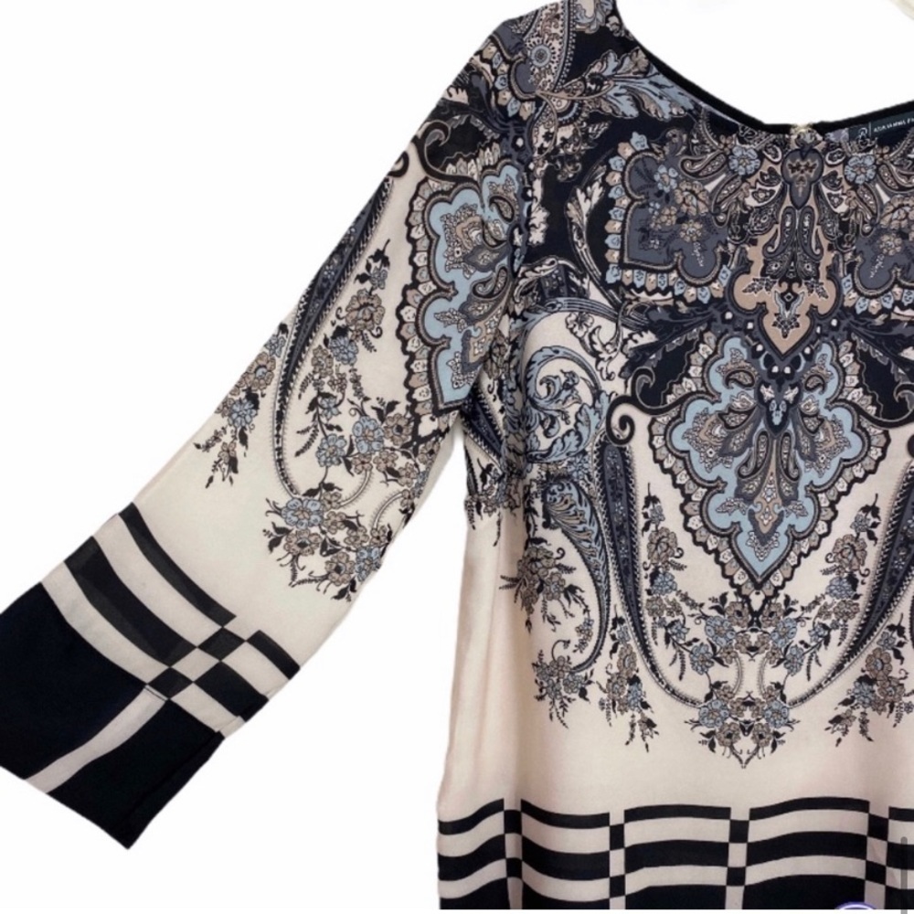 Adrianna Papell Patterned Blouse Long Sleeves Size S - Picture 5 of 8